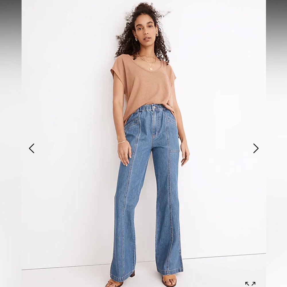Madewell flare denim elastic waist